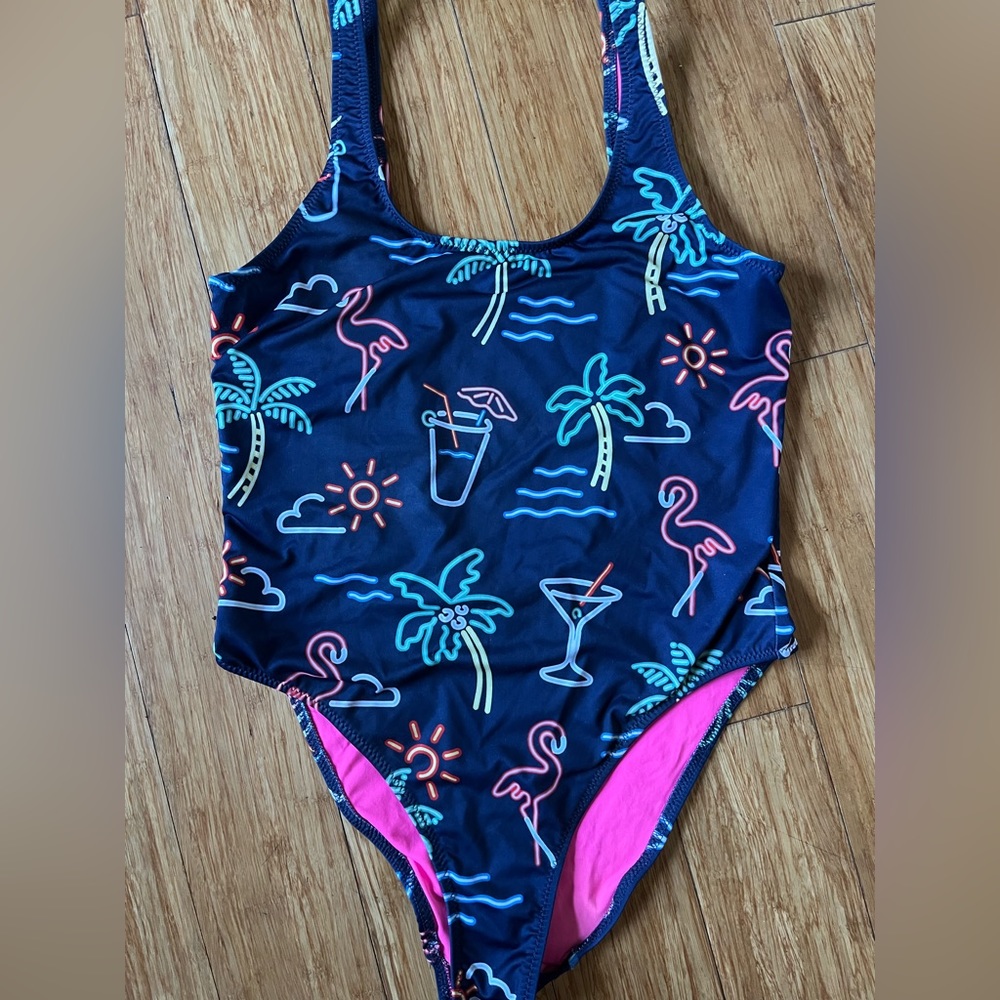 Chubbies the electric neon one piece swimsuit